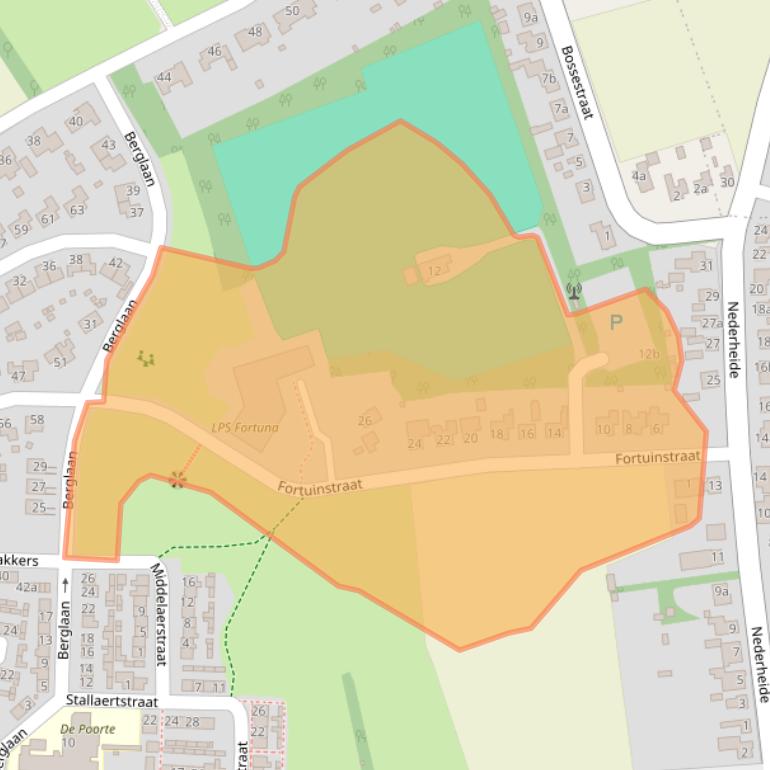 Kaart van postcodegebied 4634TD.