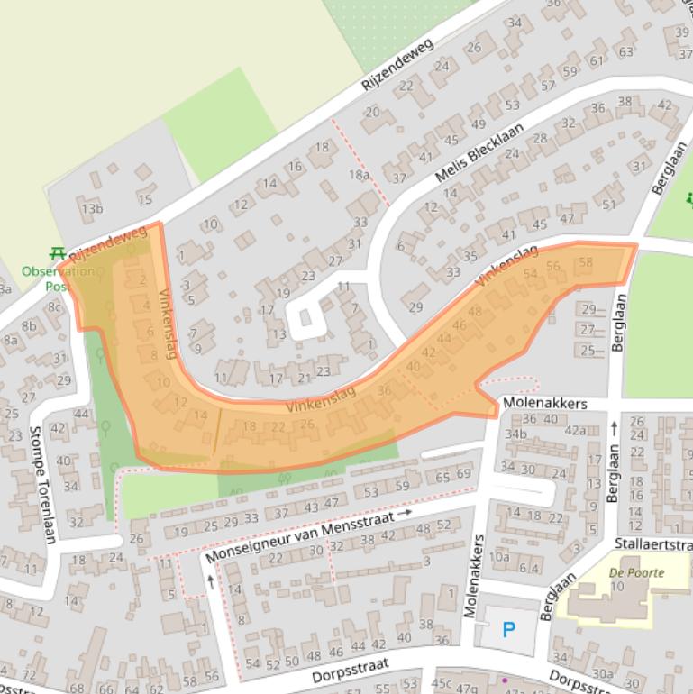 Kaart van postcodegebied 4634TE.