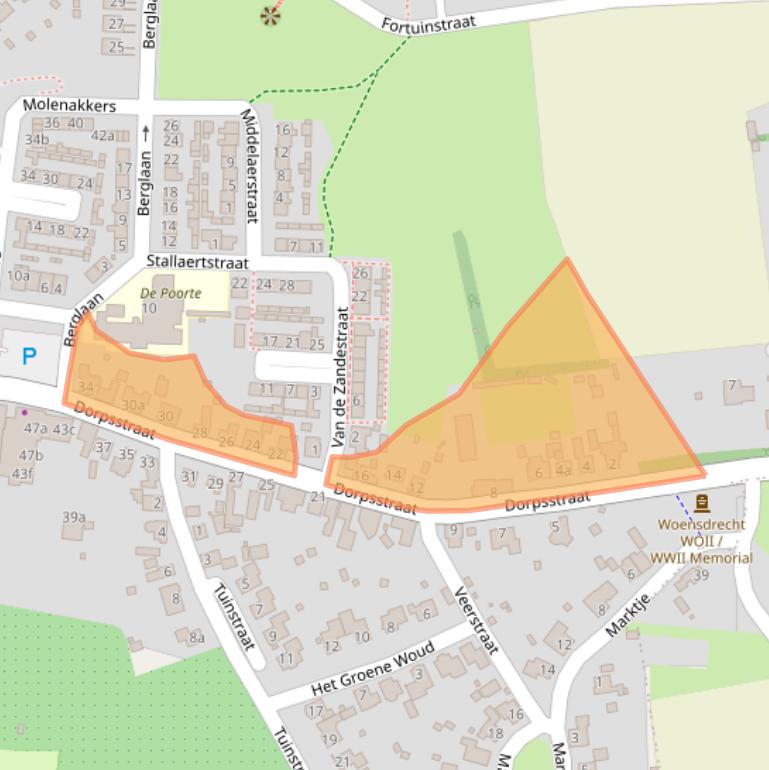 Kaart van postcodegebied 4634TR.