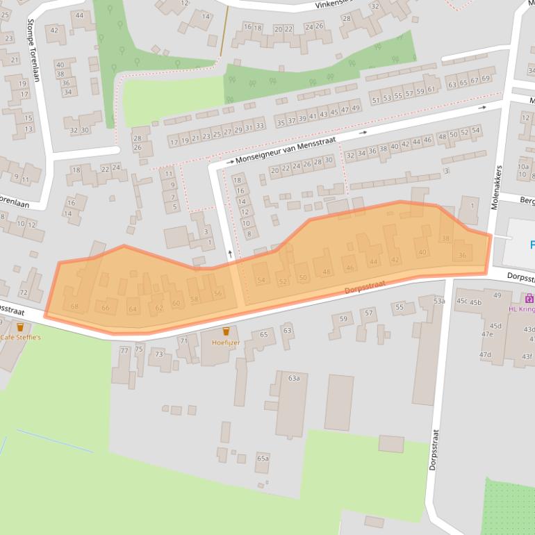 Kaart van postcodegebied 4634TS.