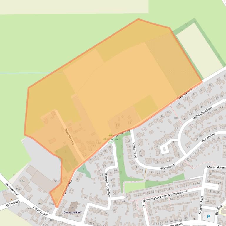 Kaart van postcodegebied 4634TV.