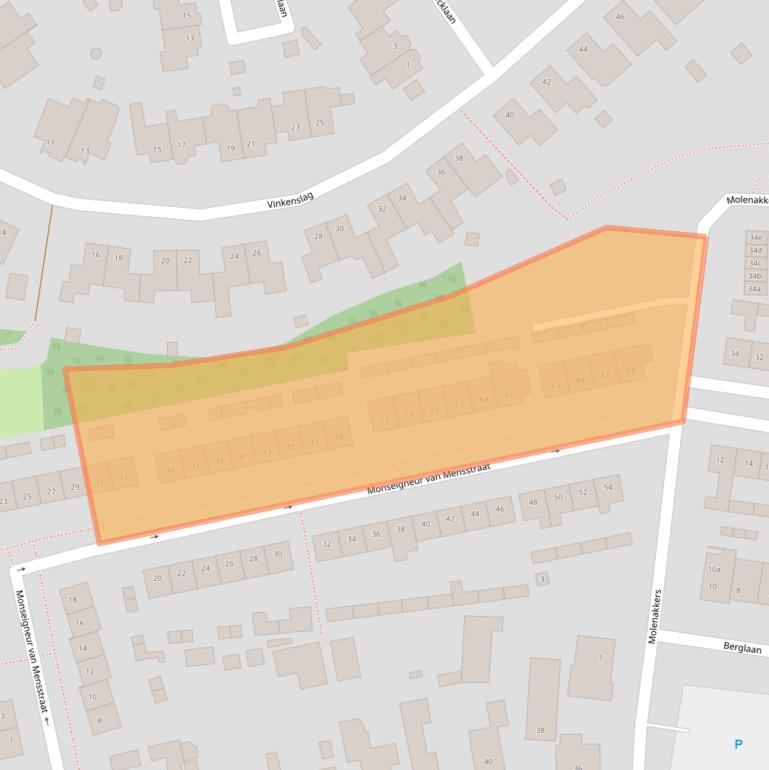 Kaart van postcodegebied 4634VB.