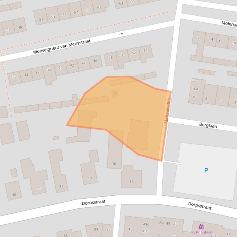 Kaart van postcodegebied 4634VD.