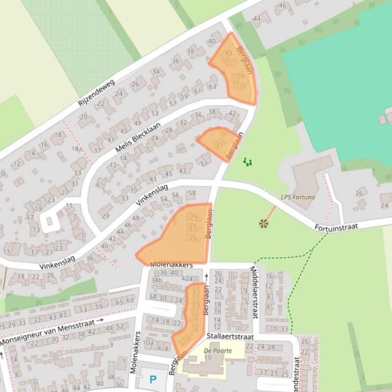 Kaart van postcodegebied 4634VG.