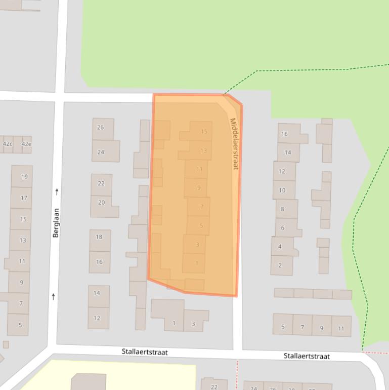 Kaart van postcodegebied 4634VL.