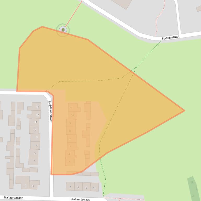 Kaart van postcodegebied 4634VM.