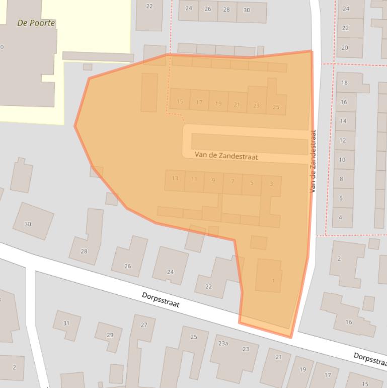 Kaart van postcodegebied 4634VN.