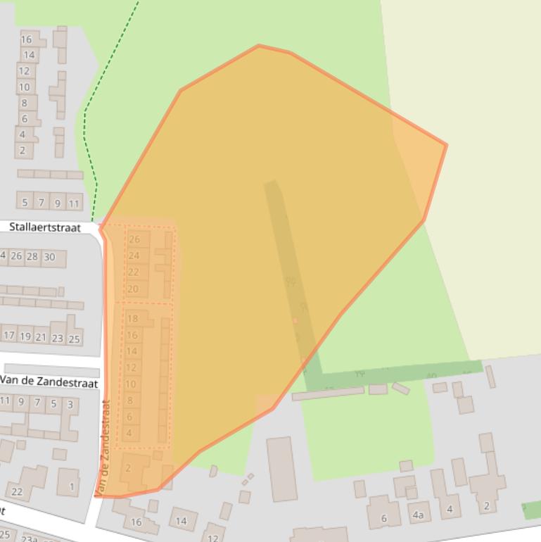 Kaart van postcodegebied 4634VP.