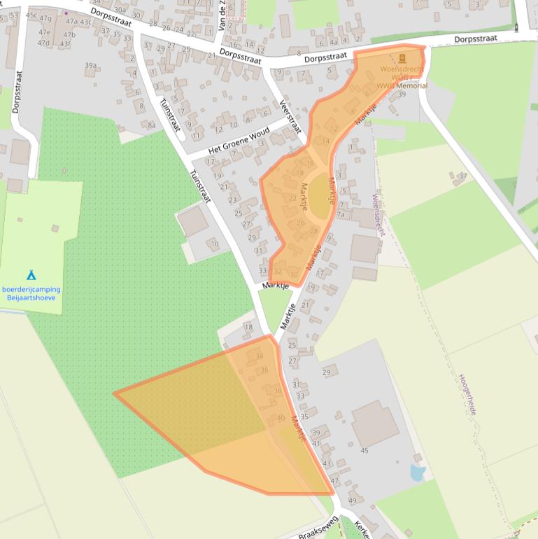 Kaart van postcodegebied 4634VW.