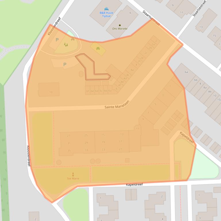 Kaart van postcodegebied 4635AA.