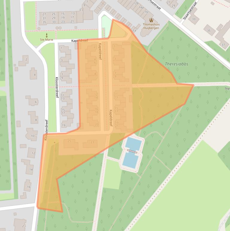 Kaart van postcodegebied 4635AB.