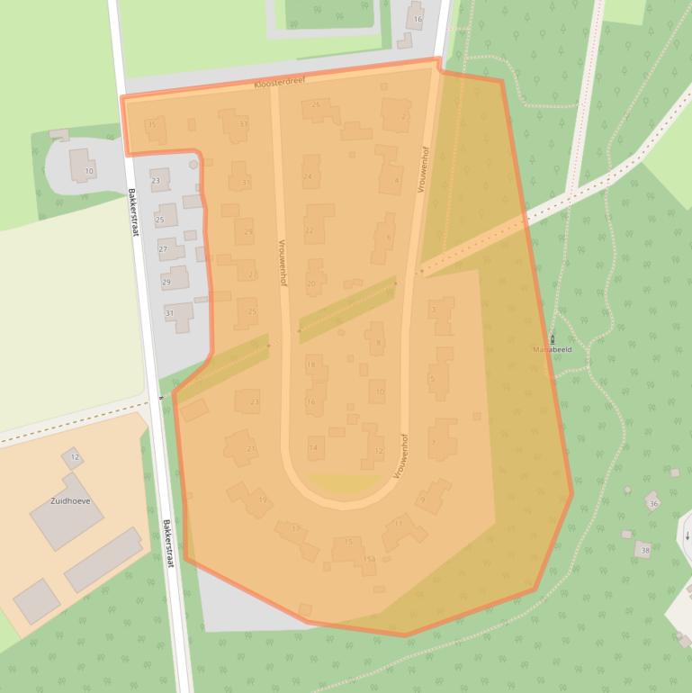 Kaart van postcodegebied 4635AD.