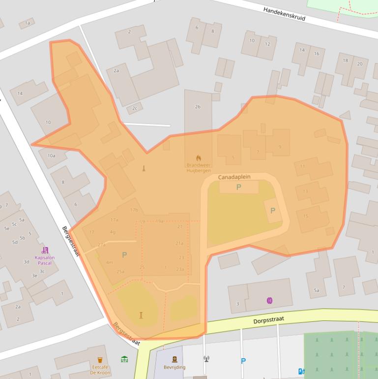 Kaart van postcodegebied 4635AZ.