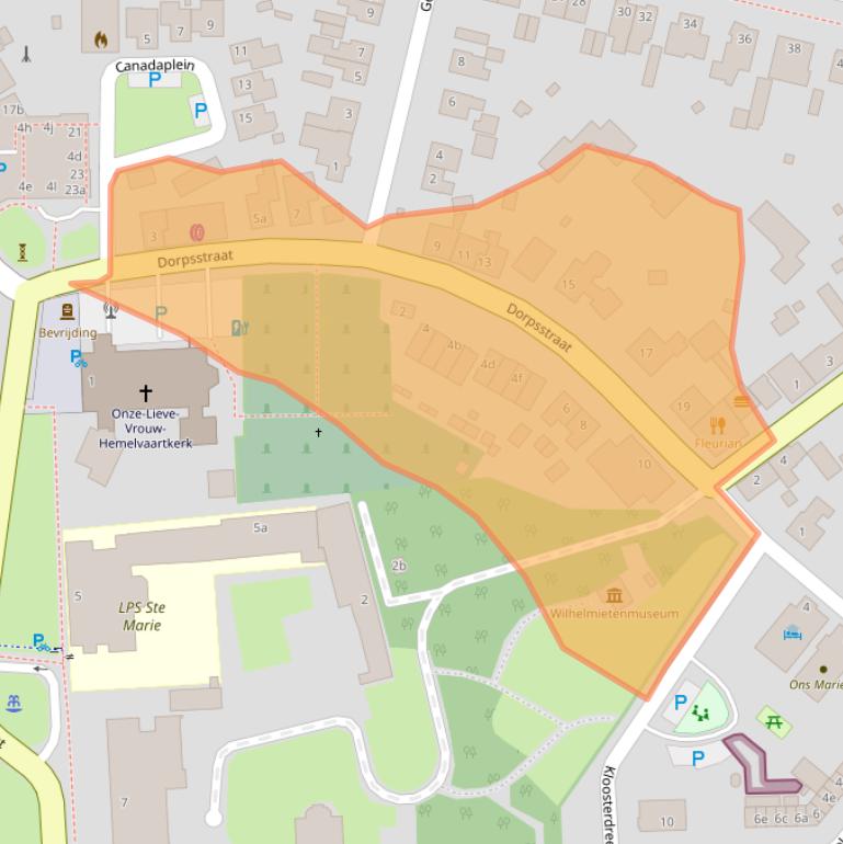 Kaart van postcodegebied 4635BC.