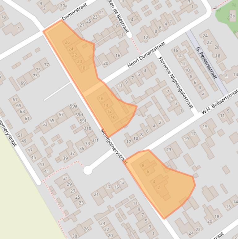 Kaart van postcodegebied 4635CG.