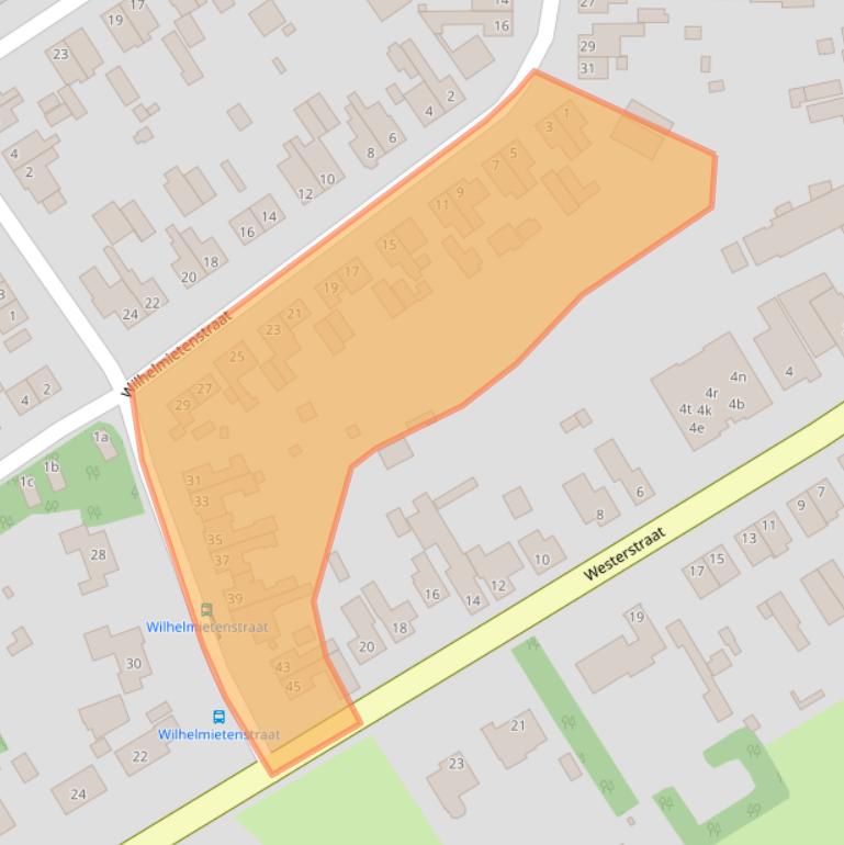 Kaart van postcodegebied 4635CP.