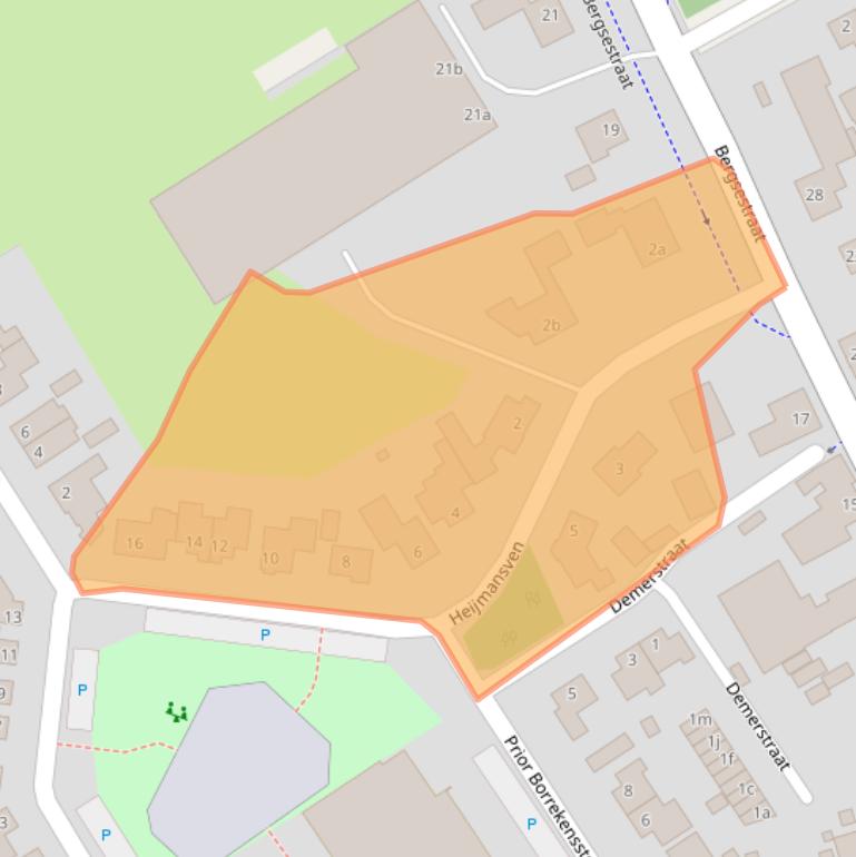 Kaart van postcodegebied 4635DE.