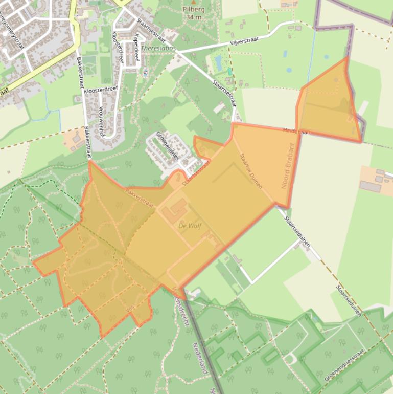 Kaart van postcodegebied 4635RC.