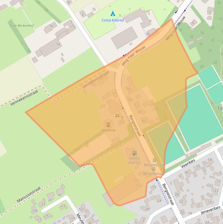 Kaart van postcodegebied 4635RD.