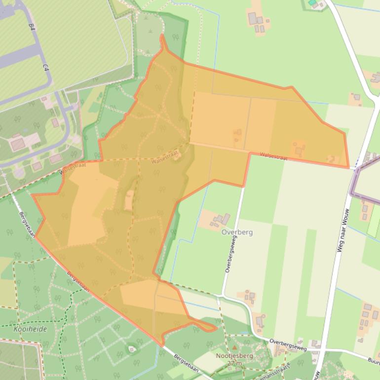 Kaart van postcodegebied 4635RH.