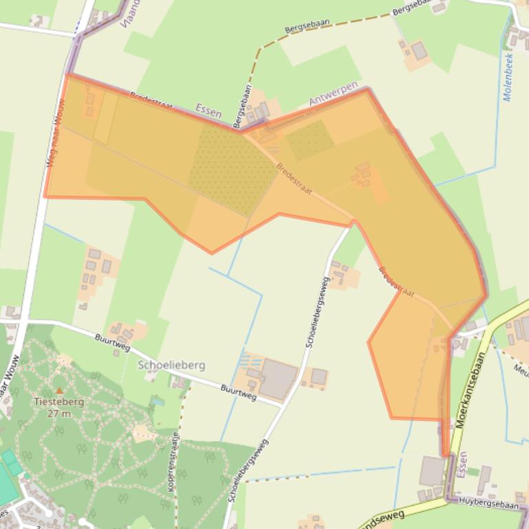 Kaart van postcodegebied 4635RK.