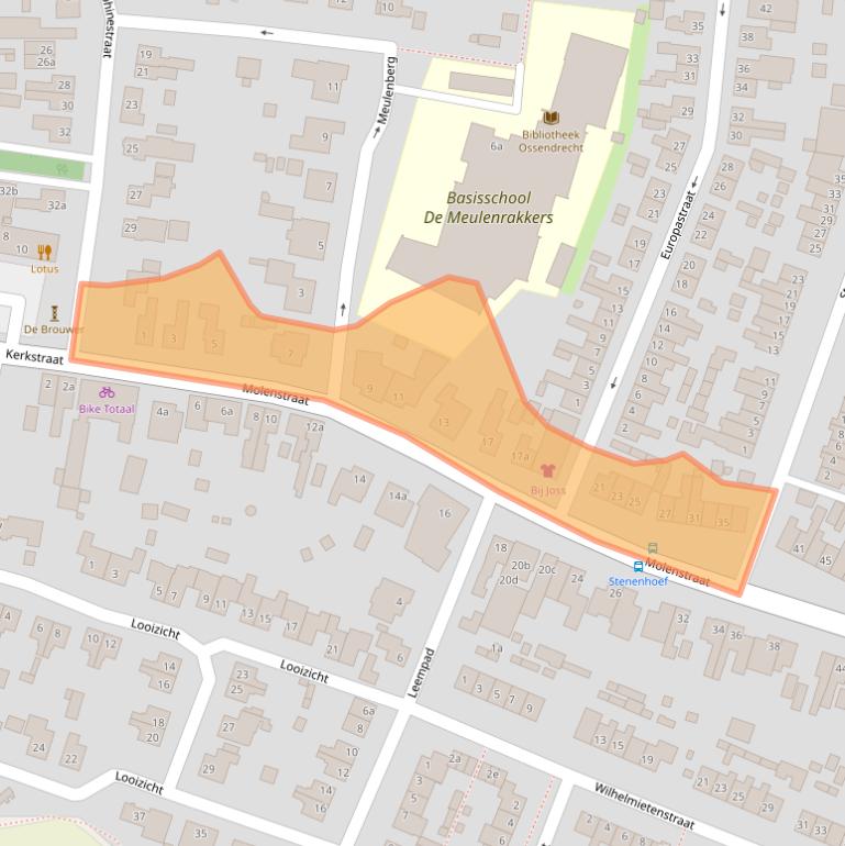 Kaart van postcodegebied 4641BA.