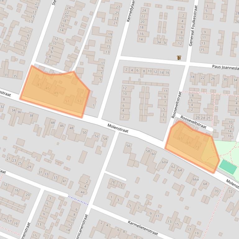 Kaart van postcodegebied 4641BB.