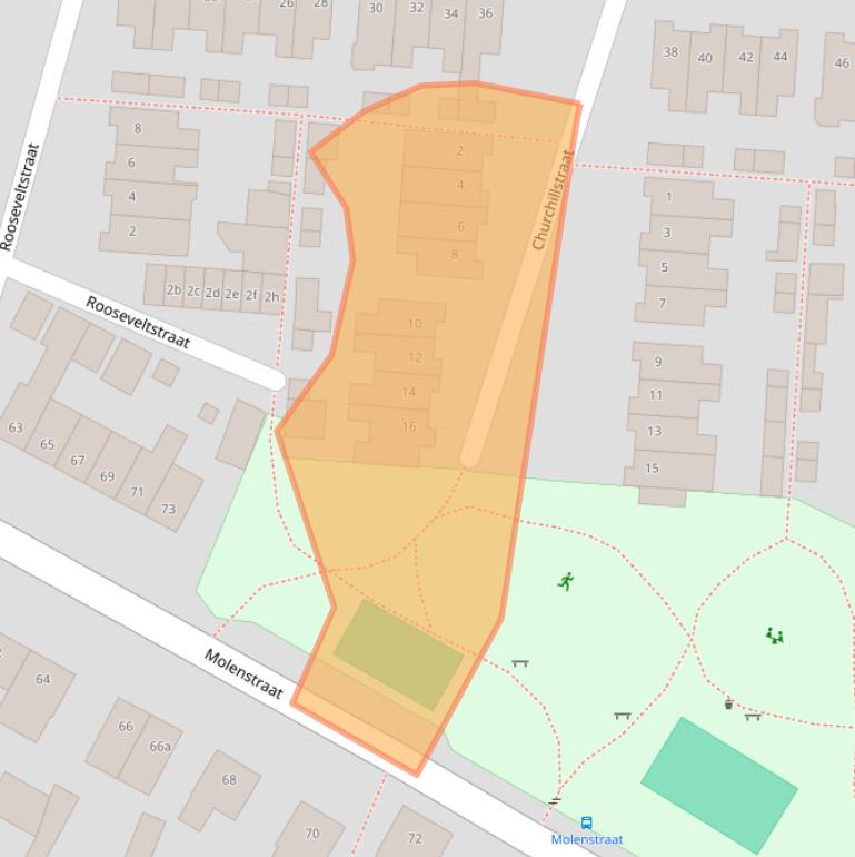 Kaart van postcodegebied 4641BN.