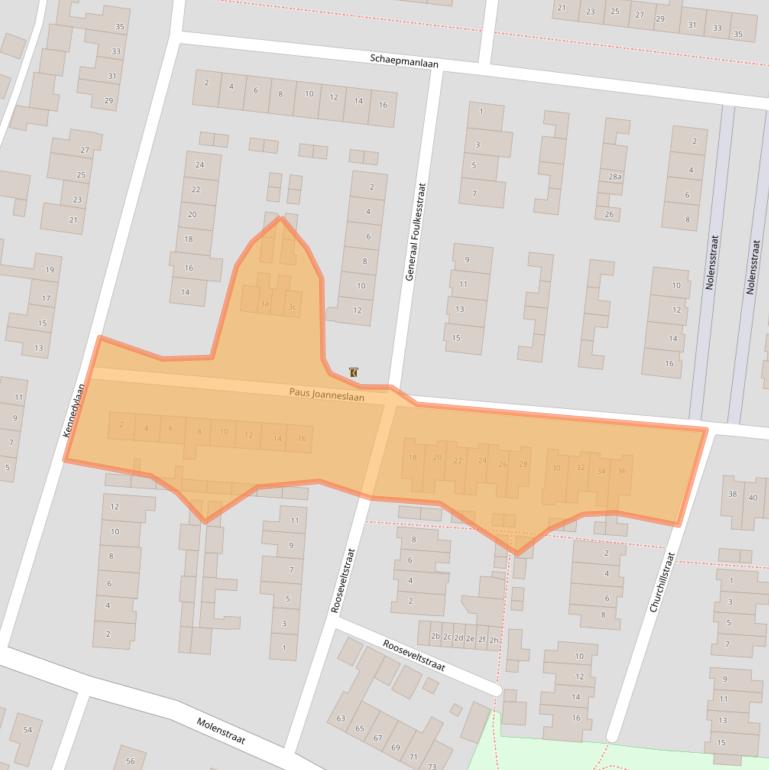 Kaart van postcodegebied 4641BS.