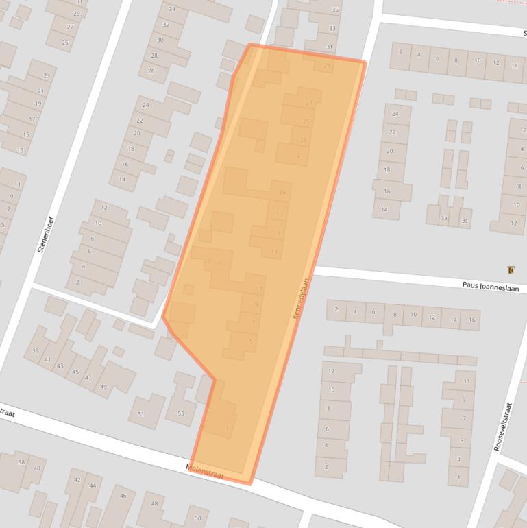 Kaart van postcodegebied 4641CC.