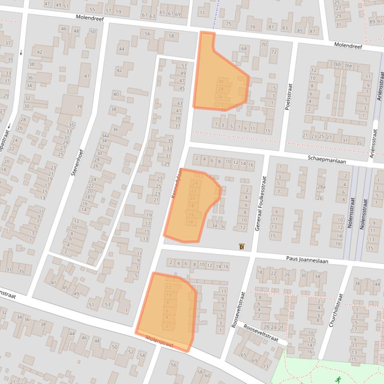 Kaart van postcodegebied 4641CE.