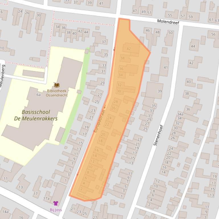 Kaart van postcodegebied 4641CK.