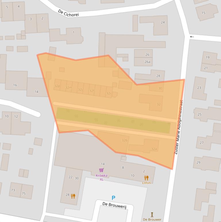 Kaart van postcodegebied 4641CR.