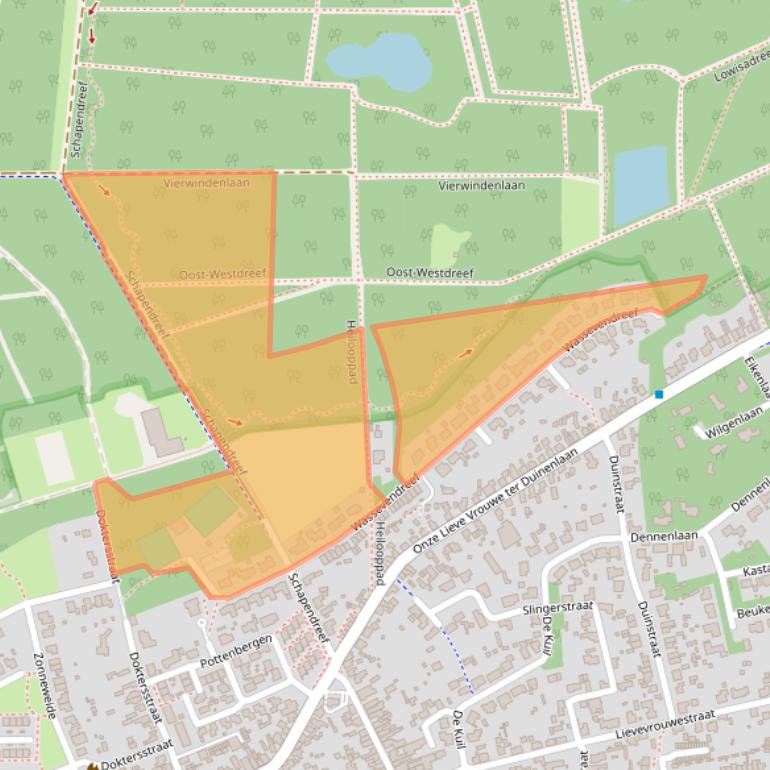 Kaart van postcodegebied 4641DA.