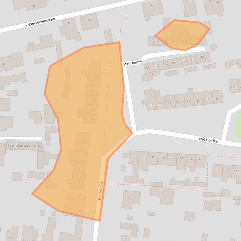 Kaart van postcodegebied 4641EC.