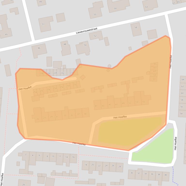 Kaart van postcodegebied 4641ED.