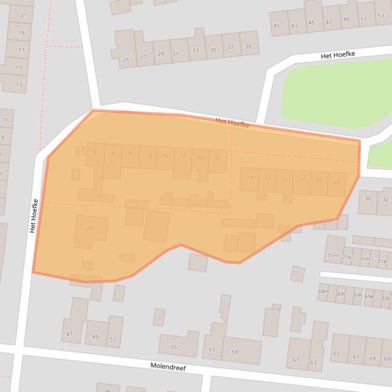 Kaart van postcodegebied 4641EE.