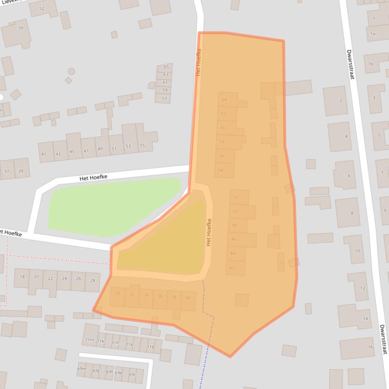 Kaart van postcodegebied 4641EG.