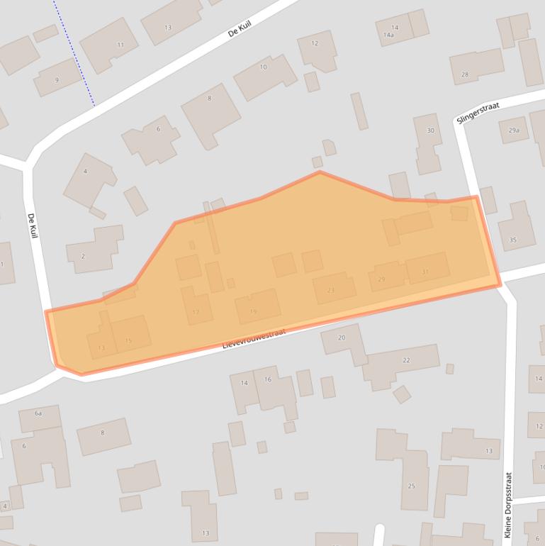 Kaart van postcodegebied 4641EK.