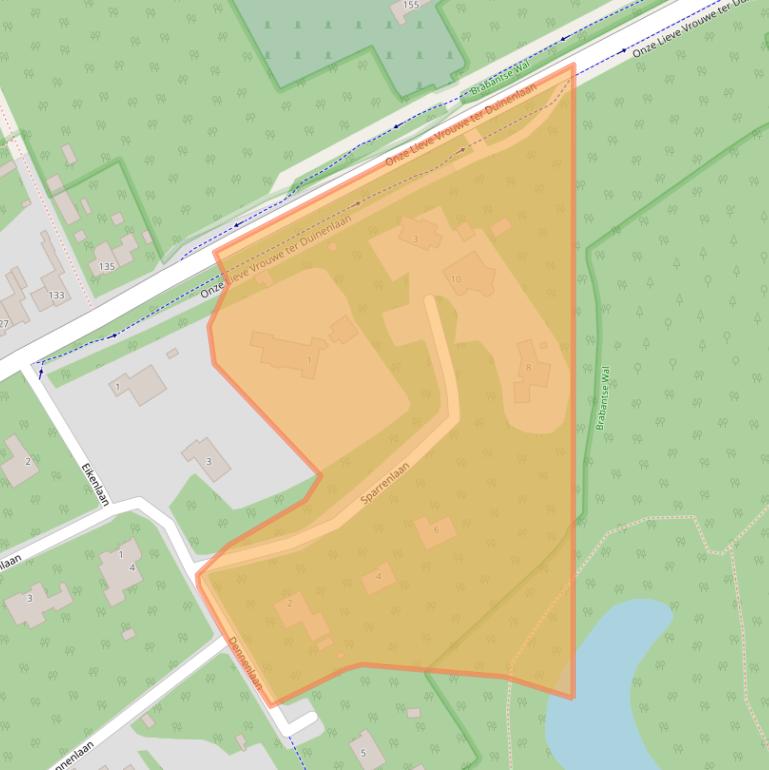 Kaart van postcodegebied 4641GA.