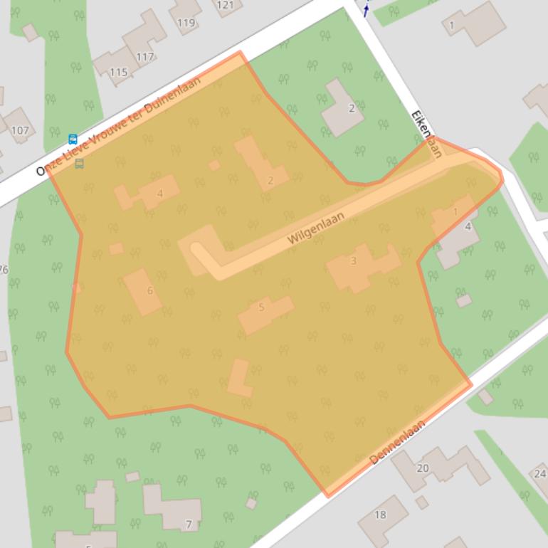 Kaart van postcodegebied 4641GC.