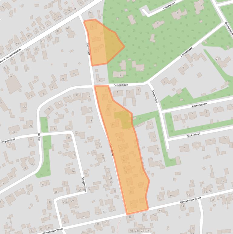 Kaart van postcodegebied 4641GG.