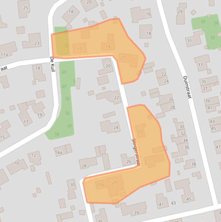 Kaart van postcodegebied 4641GK.