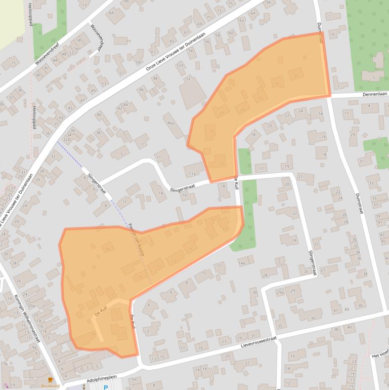 Kaart van postcodegebied 4641GN.