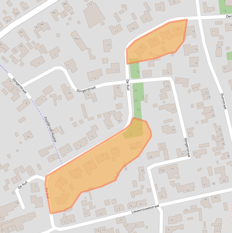 Kaart van postcodegebied 4641GP.