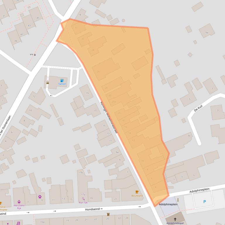 Kaart van postcodegebied 4641GS.