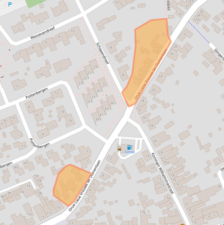 Kaart van postcodegebied 4641HA.