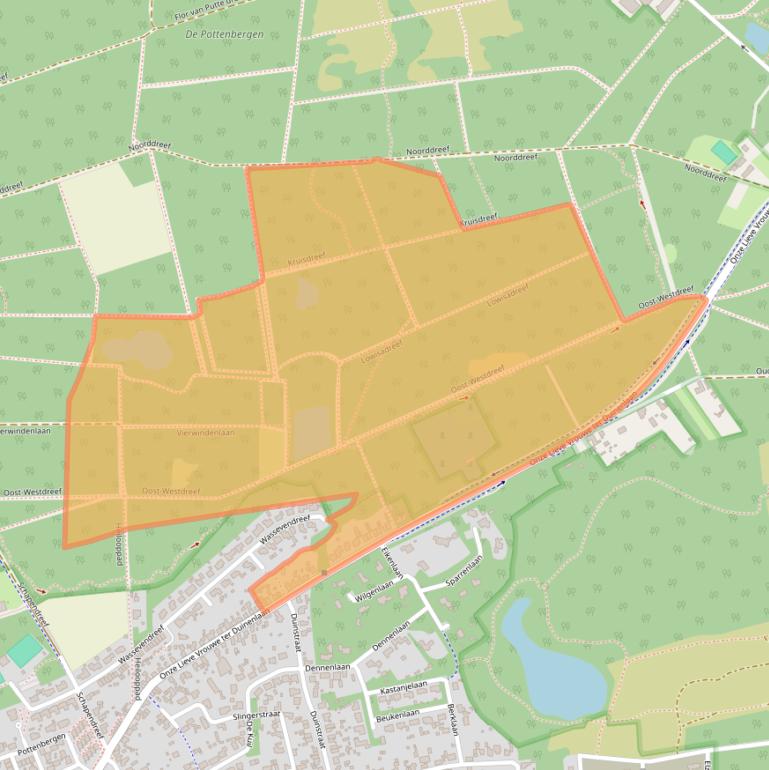 Kaart van postcodegebied 4641HD.