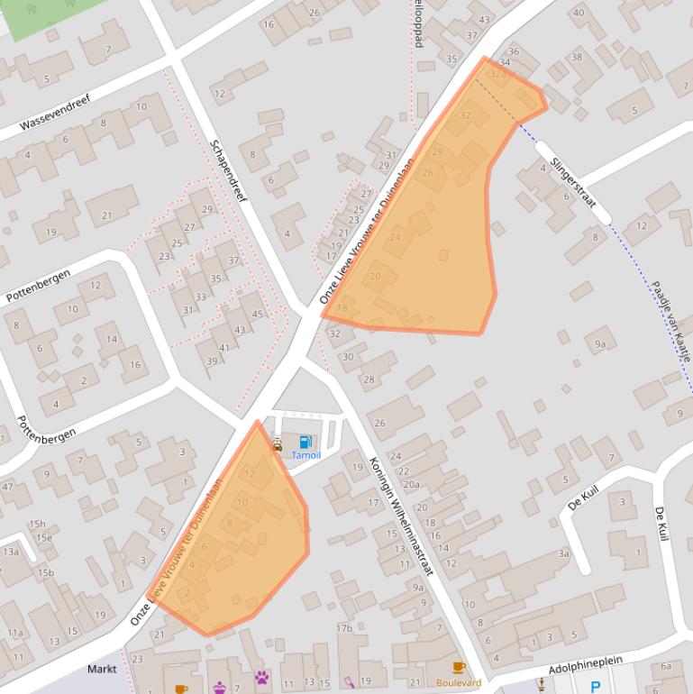 Kaart van postcodegebied 4641HE.