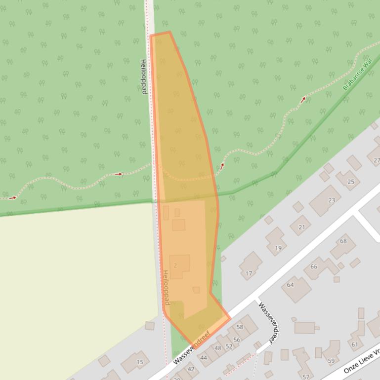 Kaart van postcodegebied 4641HH.